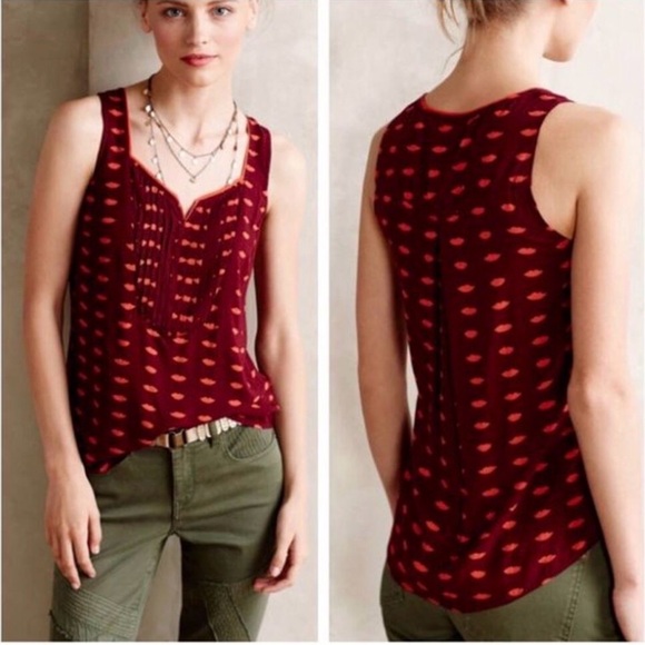 Anthropologie Tops - 💋NEW! Anthropologie Maeve Amory lips tank